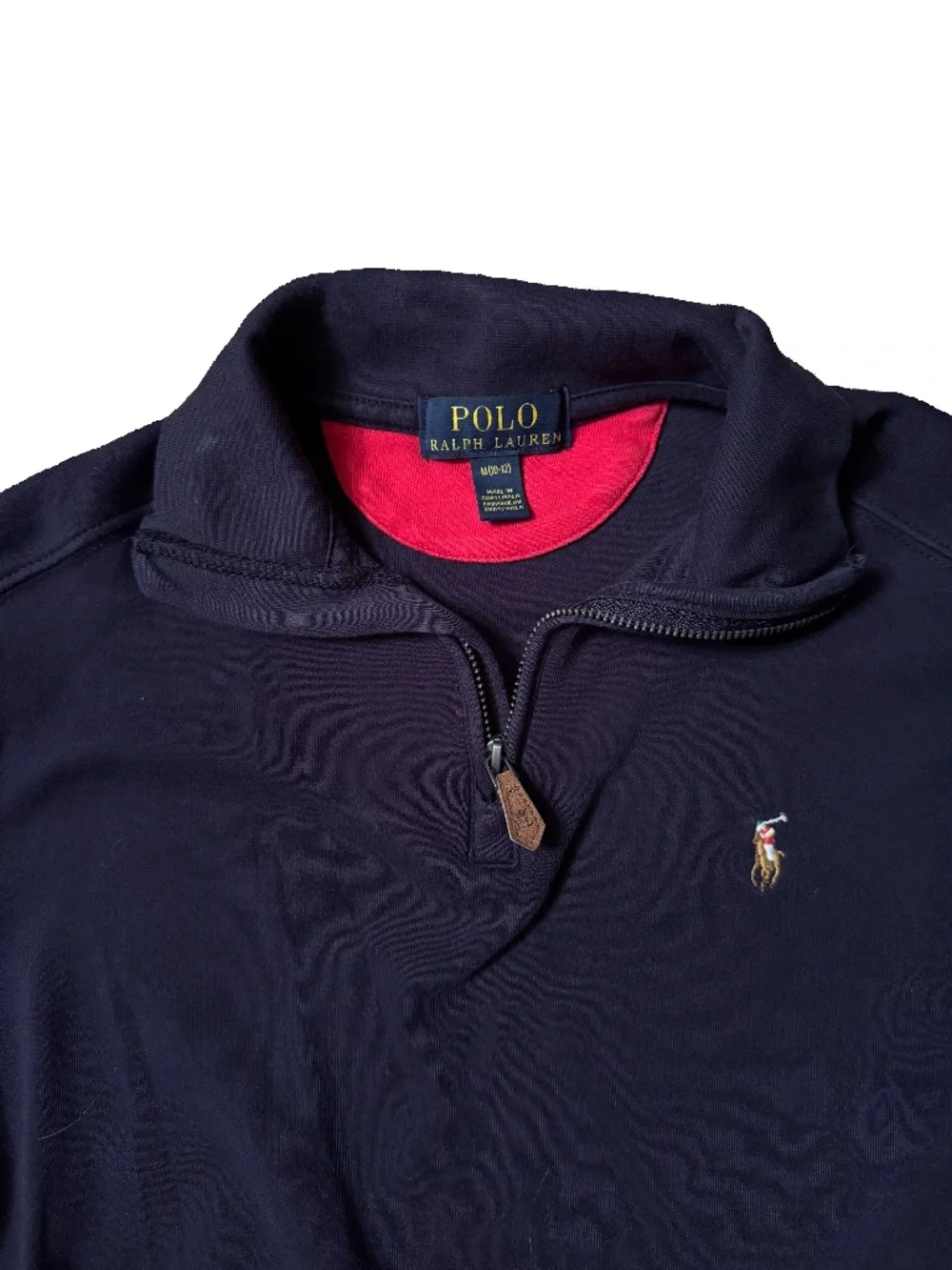 Boys Ralph Lauren Navy Blue Quarter Zip Polo M(10-11)